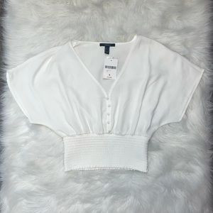 Forever 21 Woven Ivory Top